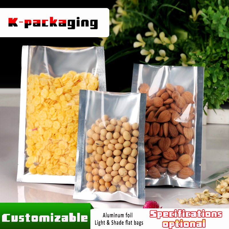 Us 0 24 5 Pcs Good Barrier Flat Aluminum Foil Food Packaging Bags With Clear Front Vacuum Bag